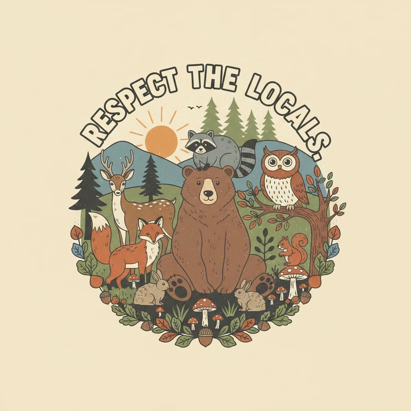 Respect the Locals Forest Wildlife Art