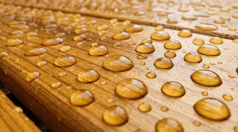 Water Beading on Sealed Deck
