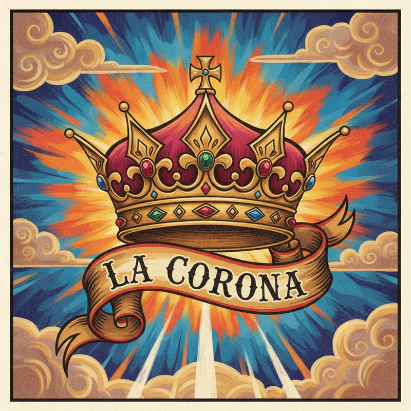 Traditional Mexican Lotería La Corona