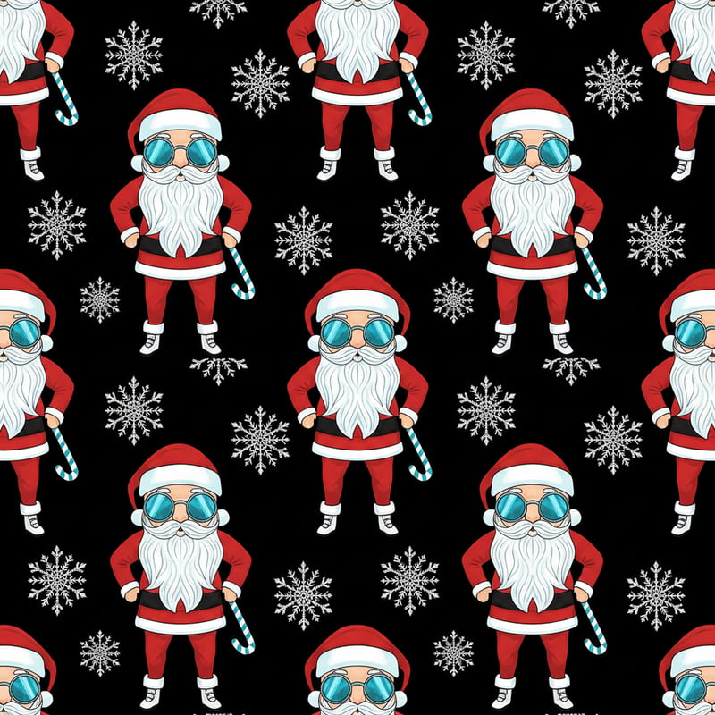 Cool Santa Christmas Pattern