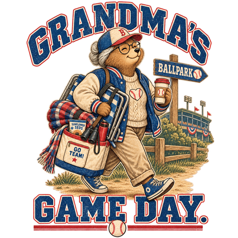 Grandma's Game Day Vintage Baseball Tee