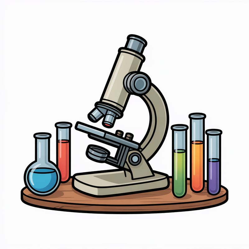 Chibi Lab Table with Microscope