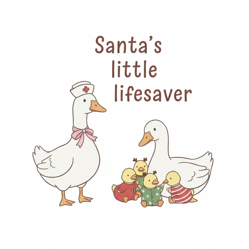 Santa’s Little Lifesaver Goose Design