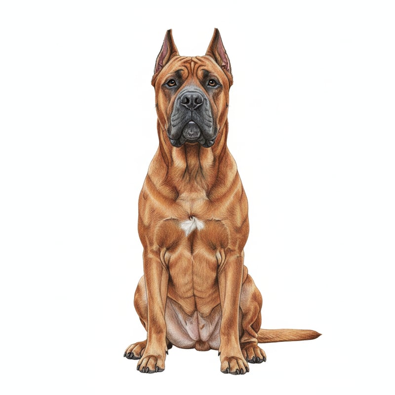 Realistic Cane Corso Drawing