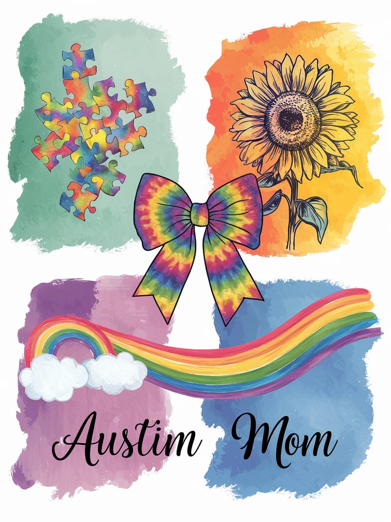 Vibrant Autism Awareness Artwork