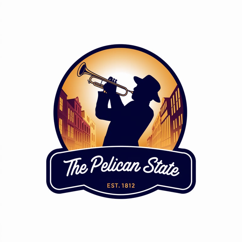 Louisiana Jazz Musician Logo