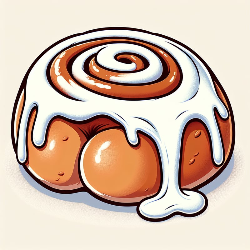 Cheeky Cinnamon Roll Clip Art