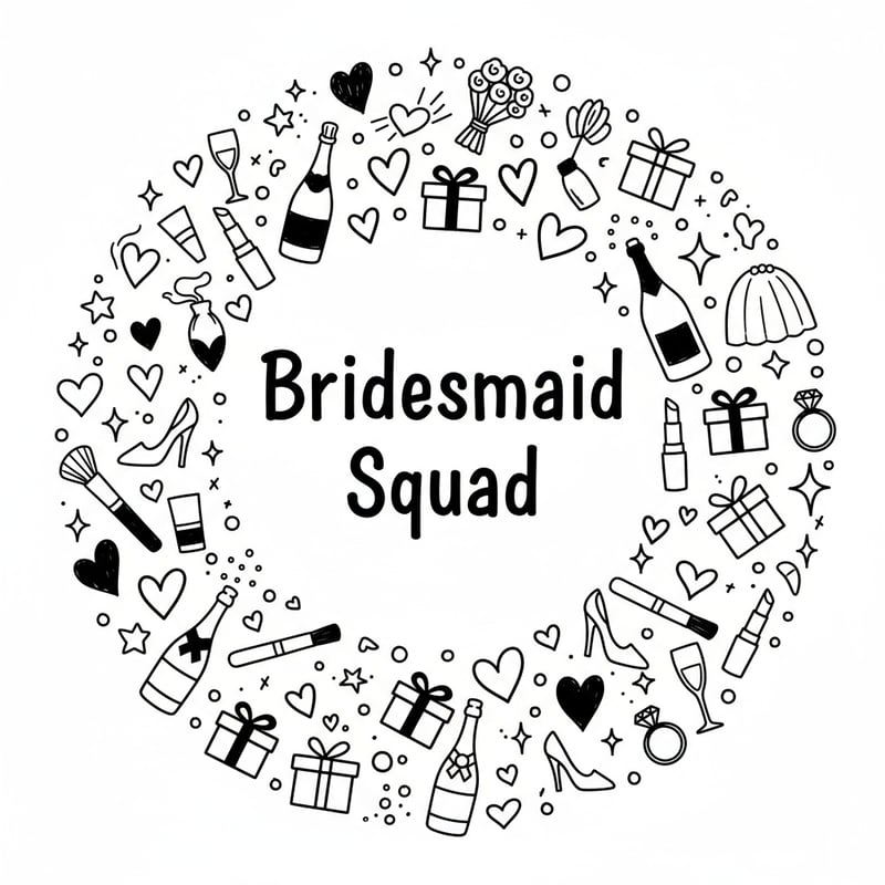 Bridesmaid Squad Doodle Design