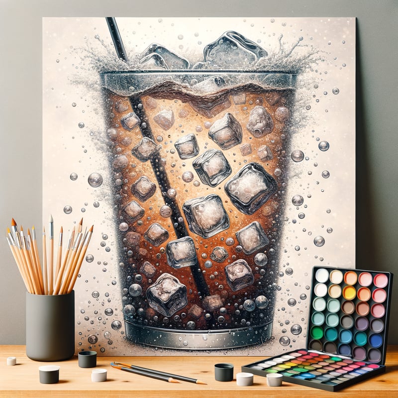 Hyper-Realistic Amber Iced Tea Wrap