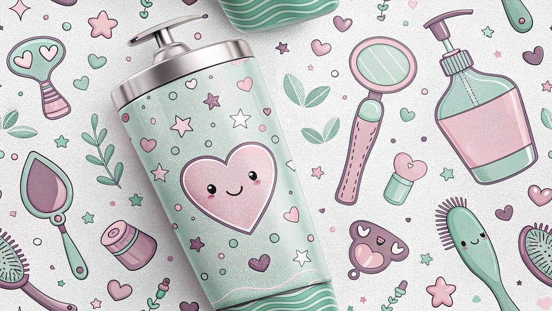 Kawaii Tumbler Wrap Design for Stylists