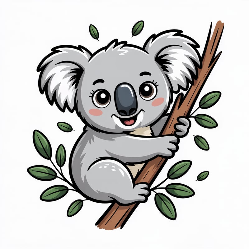Cute Koala Vector Art