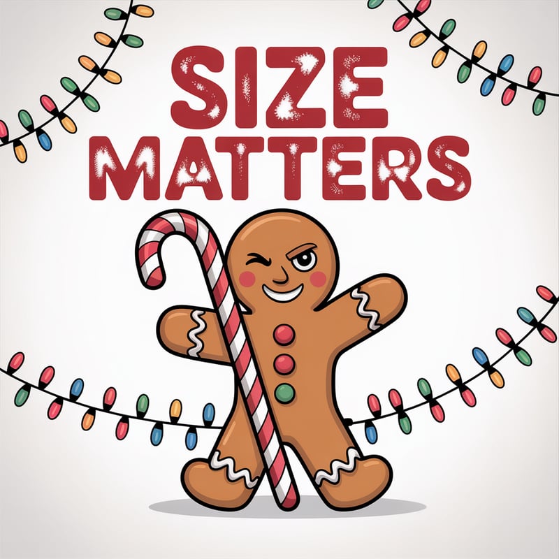 Cheeky Gingerbread Man with Giant Candy Cane