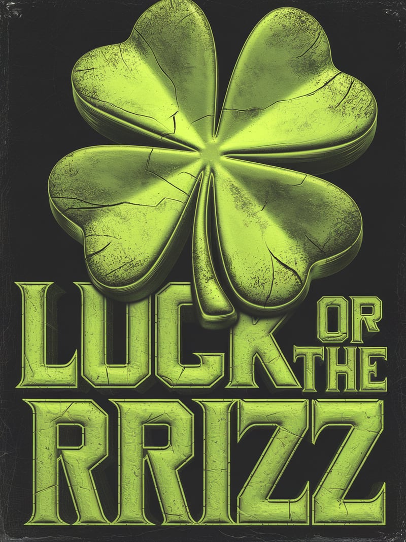 Stylized Four-Leaf Clover Graphic Design
