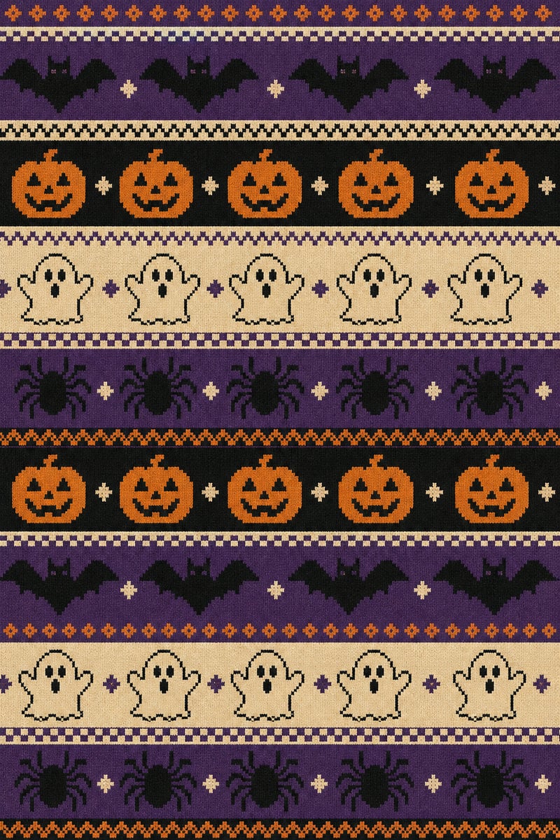 Halloween Fair-Isle Knit Pattern
