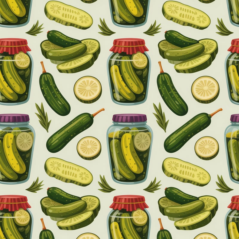 Seamless Pickle Pattern PNG