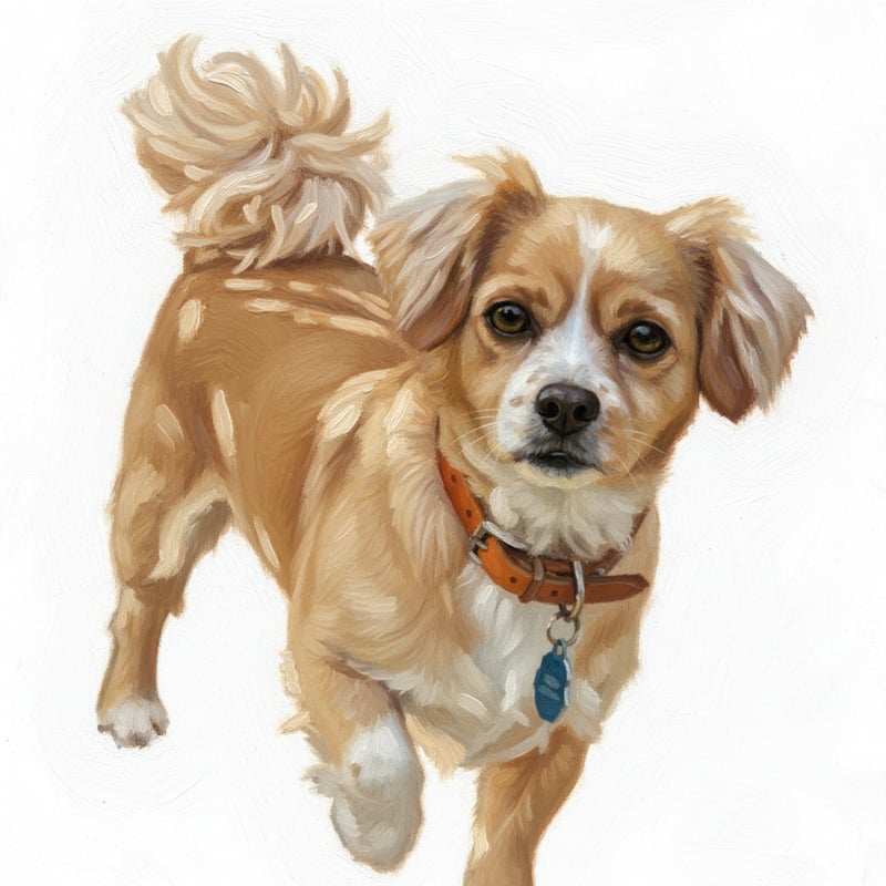 Oil Paint Dog Portrait