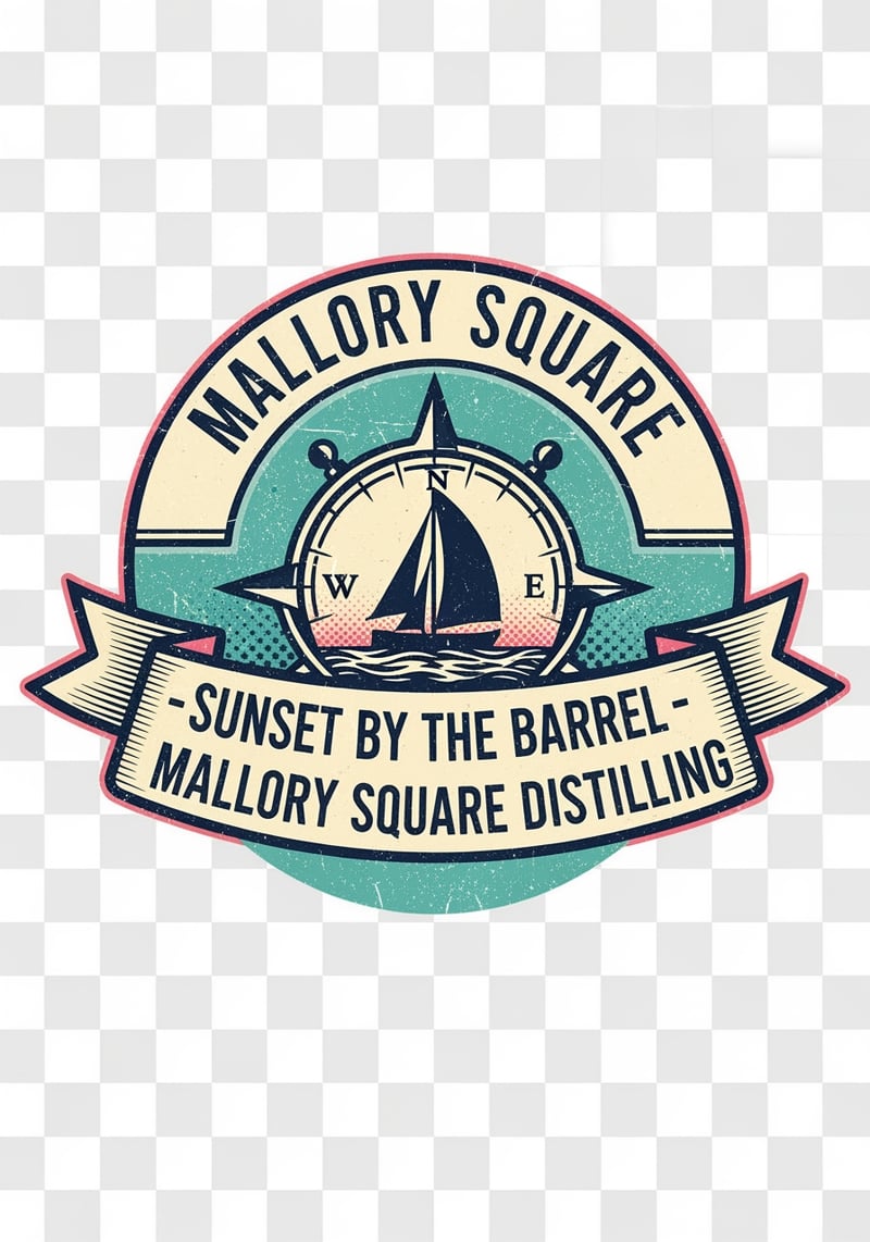 Mallory Square Distilling Crest Badge