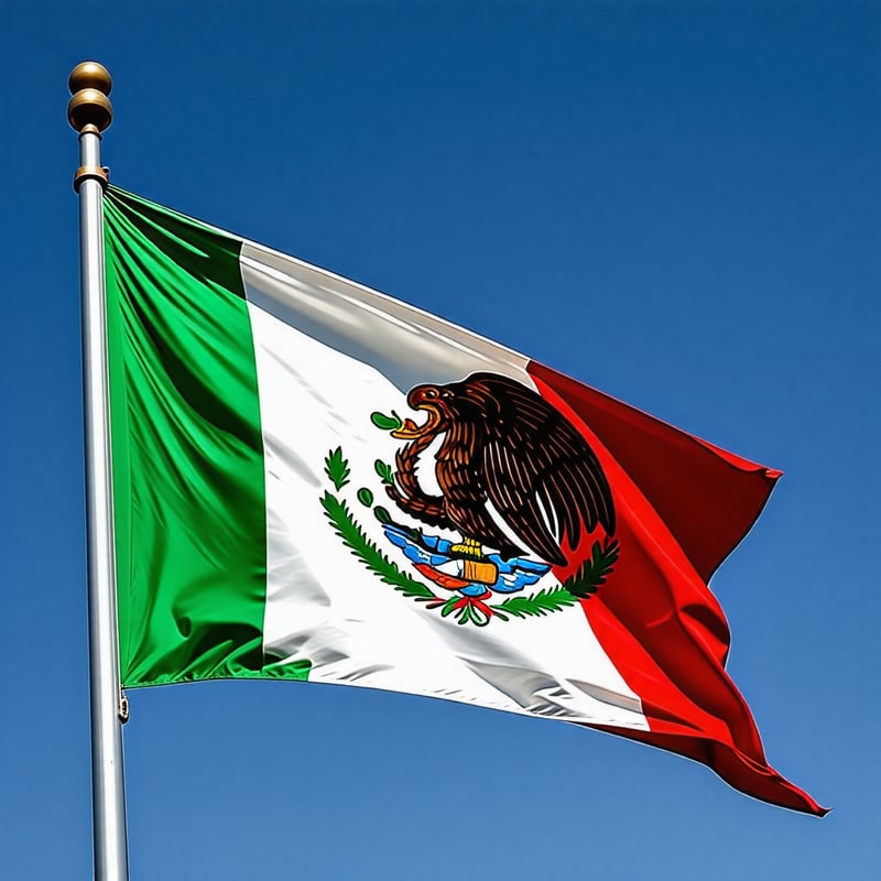 Mexican Flag Without Pole