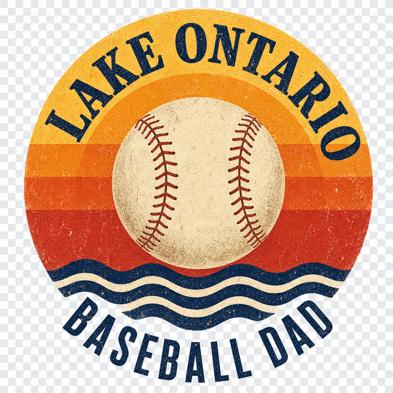 Retro Lake Ontario Baseball Dad