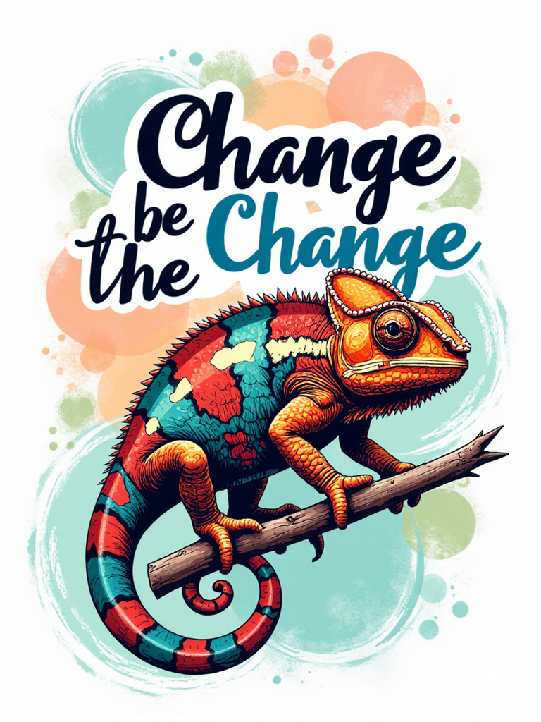 Chameleon Embracing Change Design