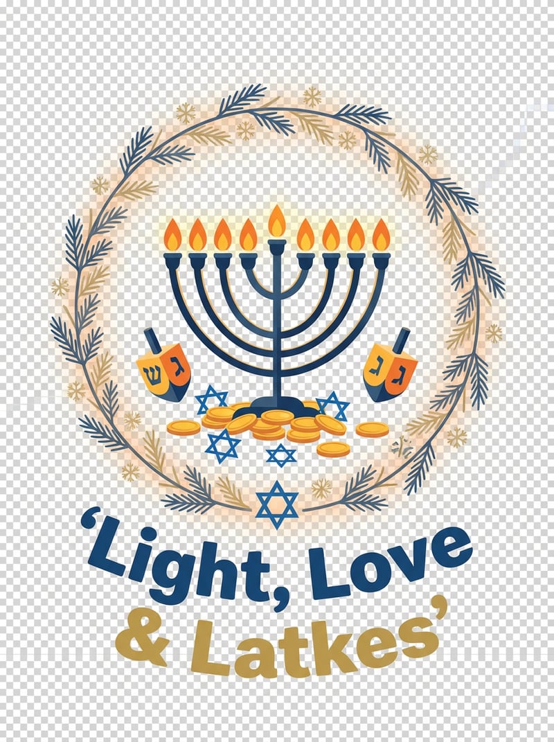 Hanukkah Menorah and Dreidel Design