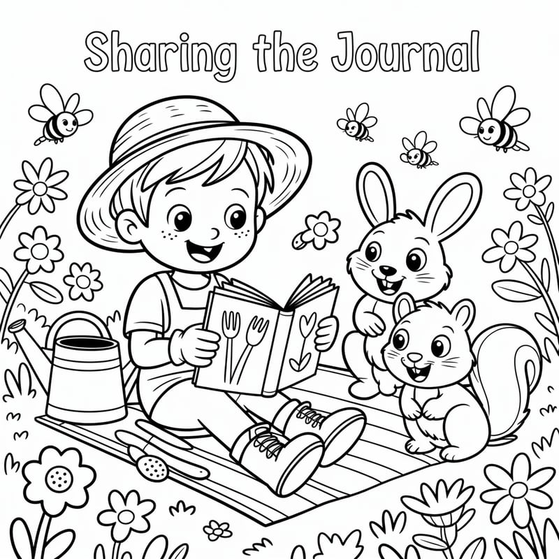 Kai's Garden Adventure Coloring Page