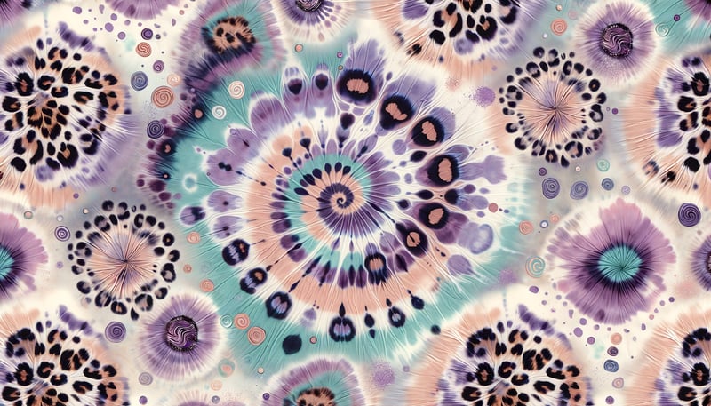 Y2K Leopard Print Tie-Dye Background