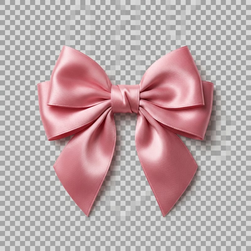 Photorealistic Pink Satin Bow
