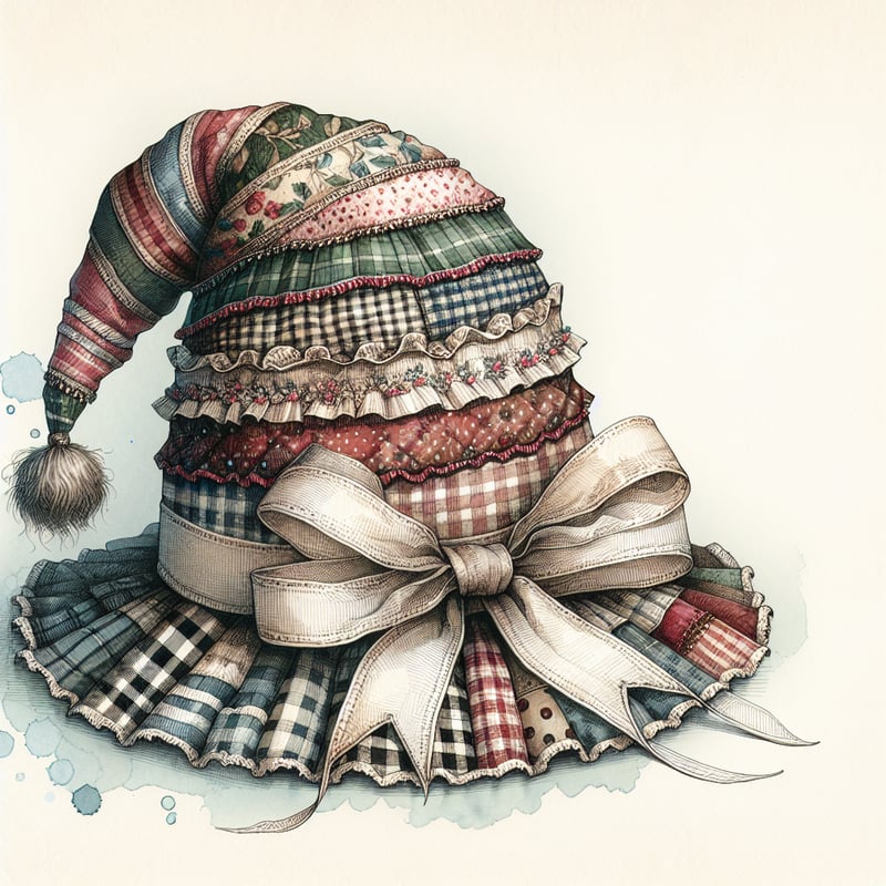 Victorian Christmas Patchwork Hat