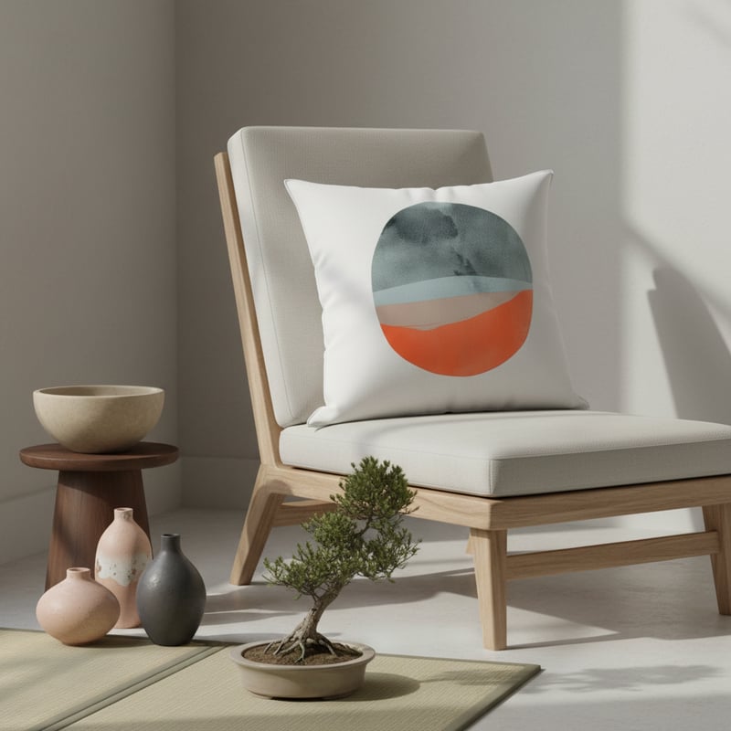 Minimal Zen Japandi Interior Vignette