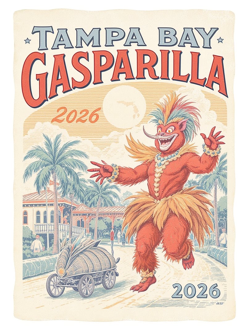 Vintage Gasparilla Festival Poster 2026