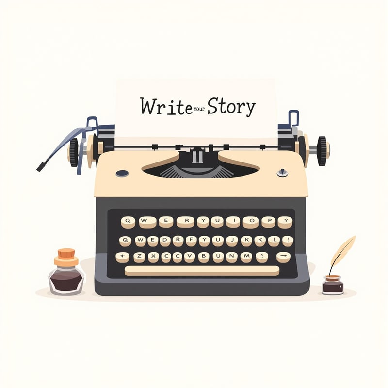 Vintage Typewriter Illustration