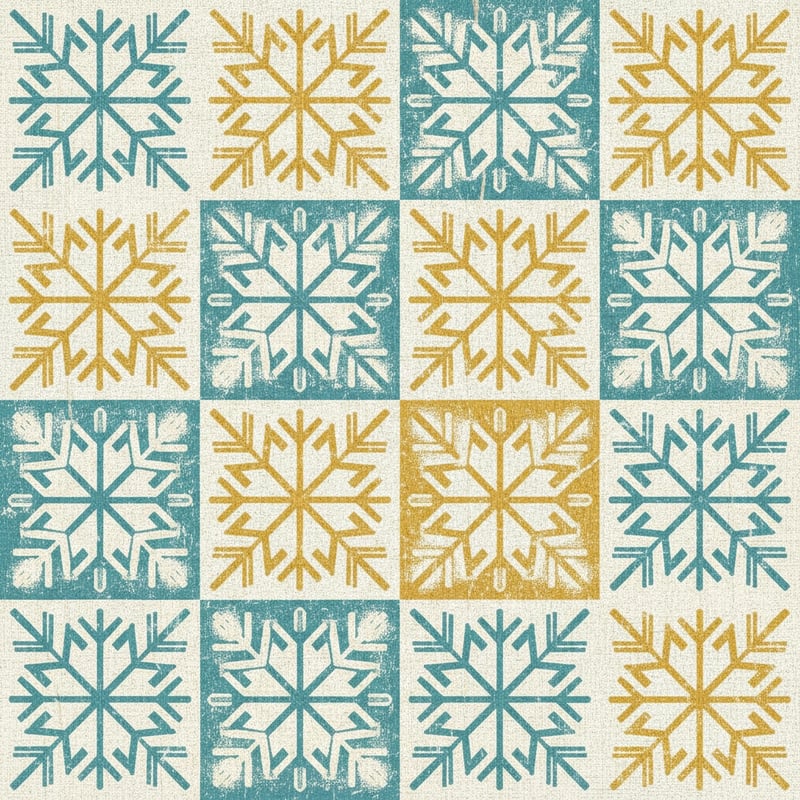 Geometric Snowflake Pattern