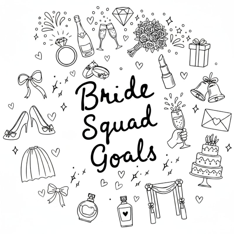 Bride Squad Goals Doodle Design