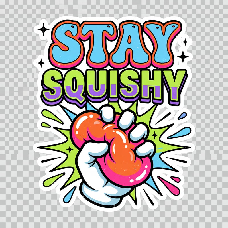 Bold Playful Stay Squishy Design