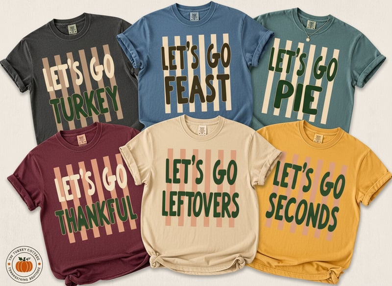 Comfort Colors Thanksgiving Shirt Designs