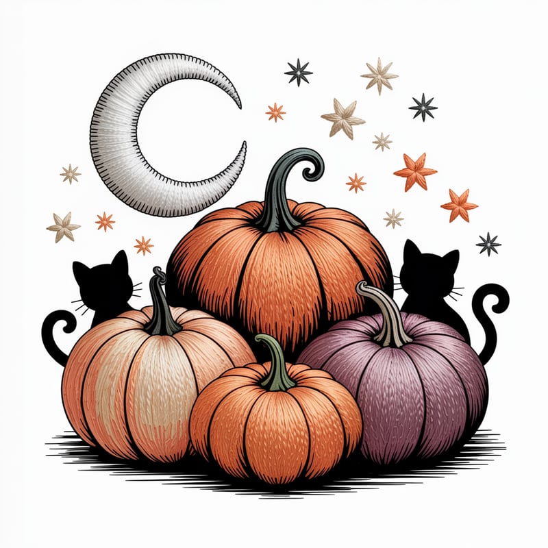 Embroidery Illusion Halloween Art