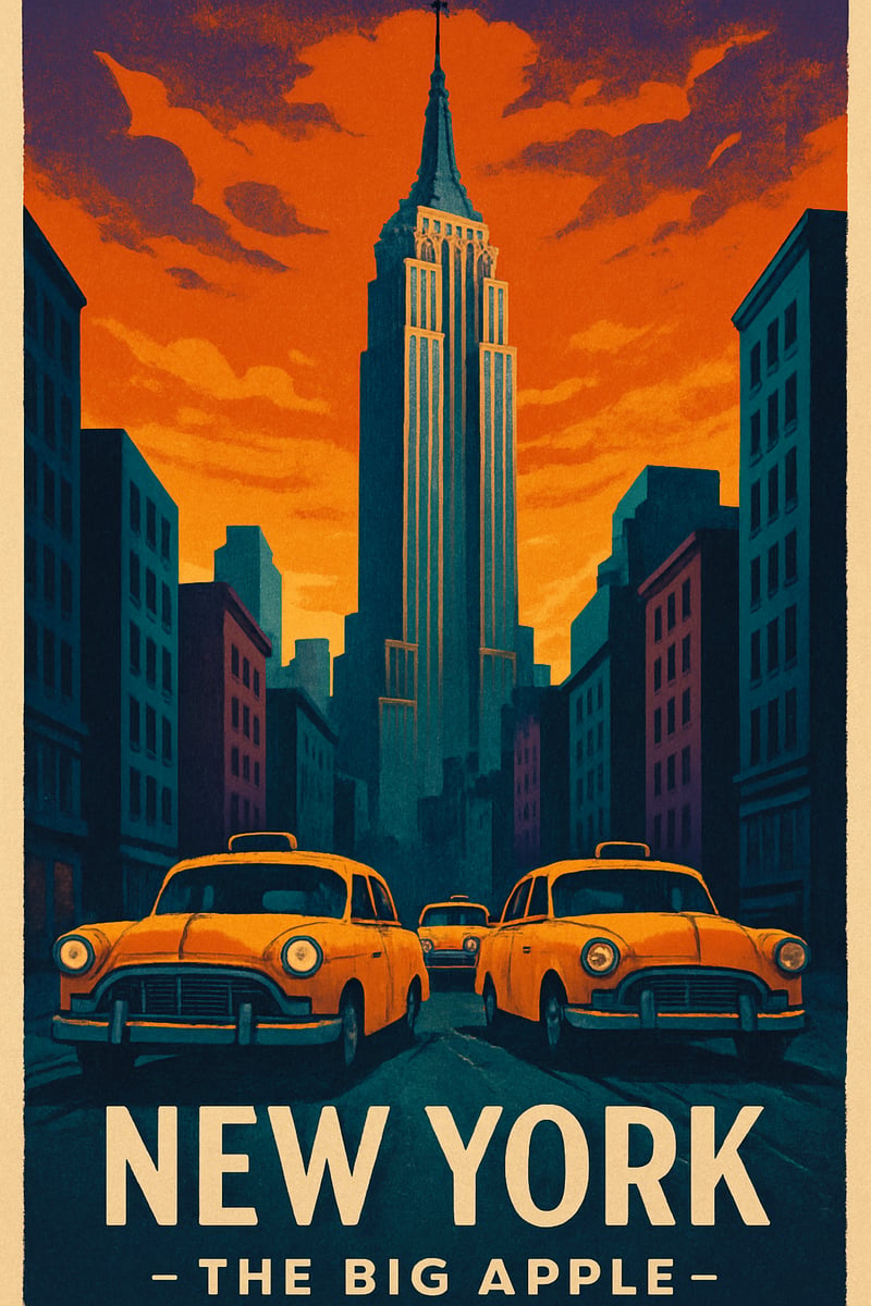 Retro NYC Travel Poster