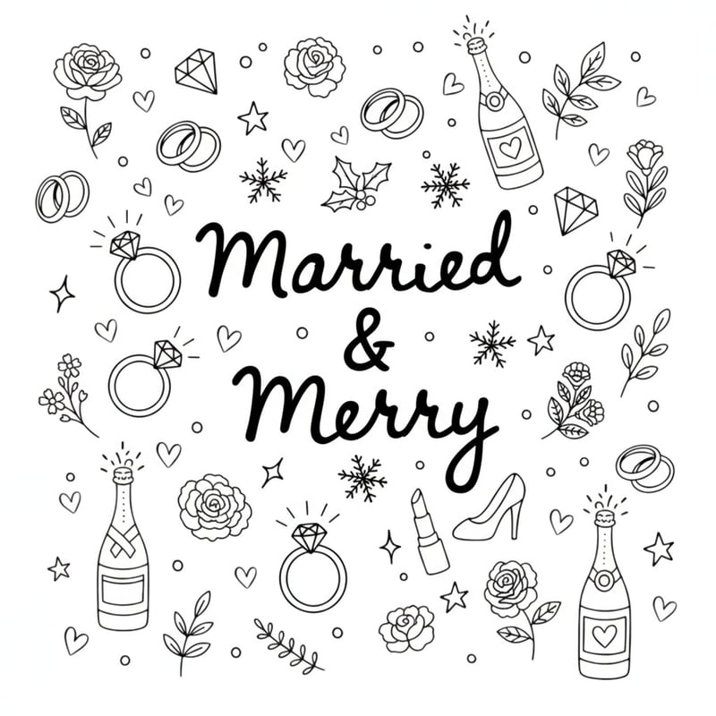 Married & Merry Christmas Wife Design