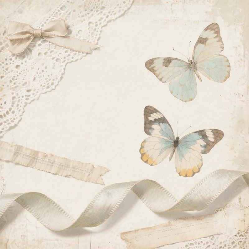 Soft Watercolor Butterflies Background