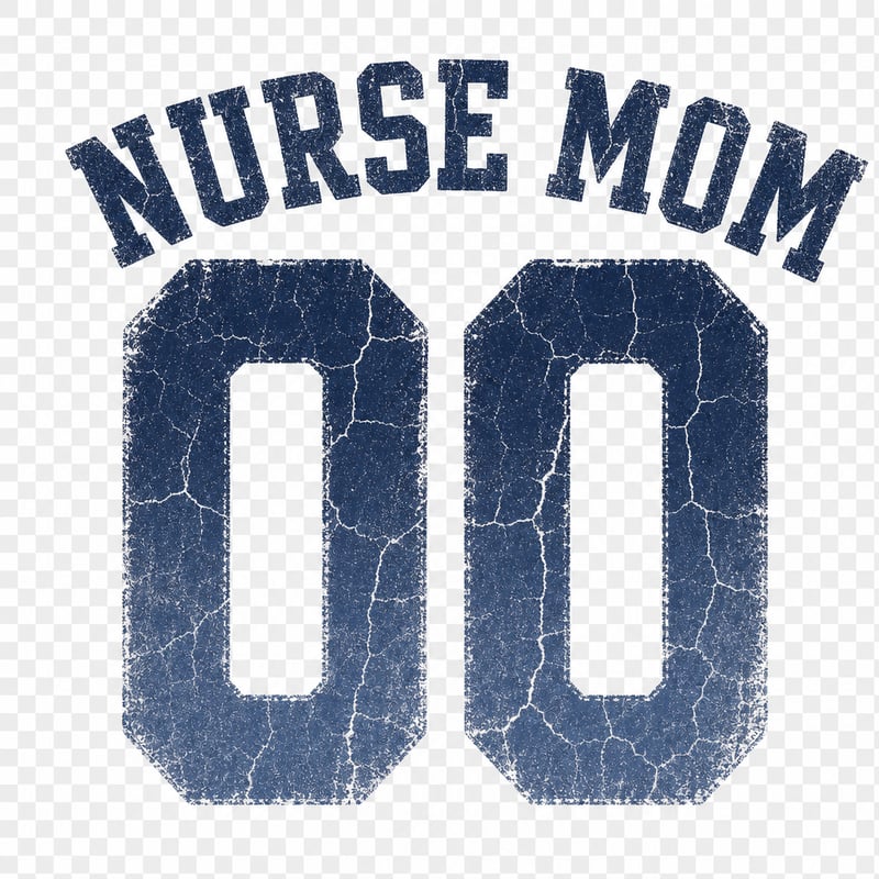 Distressed Nurse Mom Jersey Back Graphic