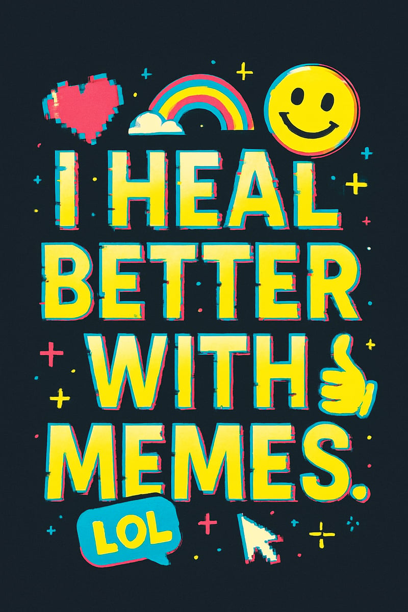 Meme Therapy Glitch T-Shirt Design