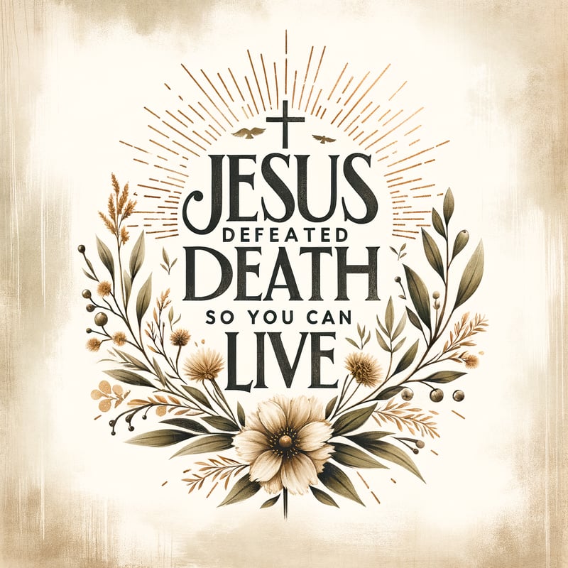 Jesus Defeated Death Typography Art