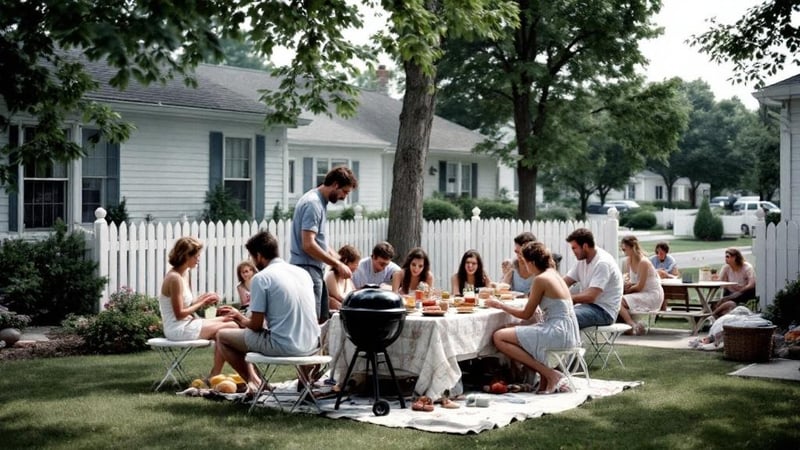 Suburban Barbecue in Levittown