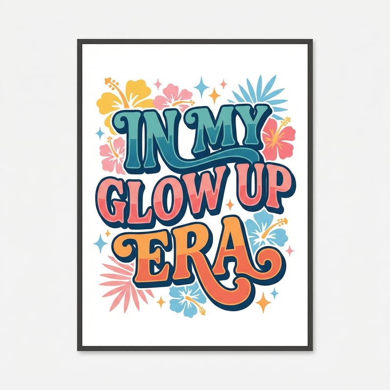 Retro 70s Glow Up Era Typography