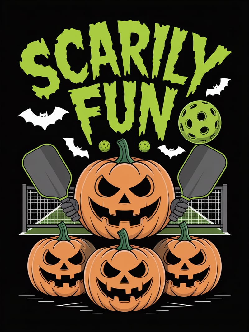 Halloween Pickleball Graphic