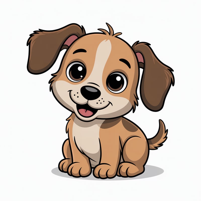 Cute Animated Nursery Dog Art