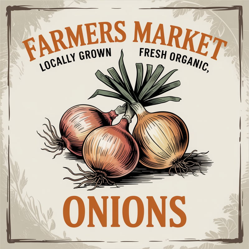 Vintage Farmers Market Onion Ad