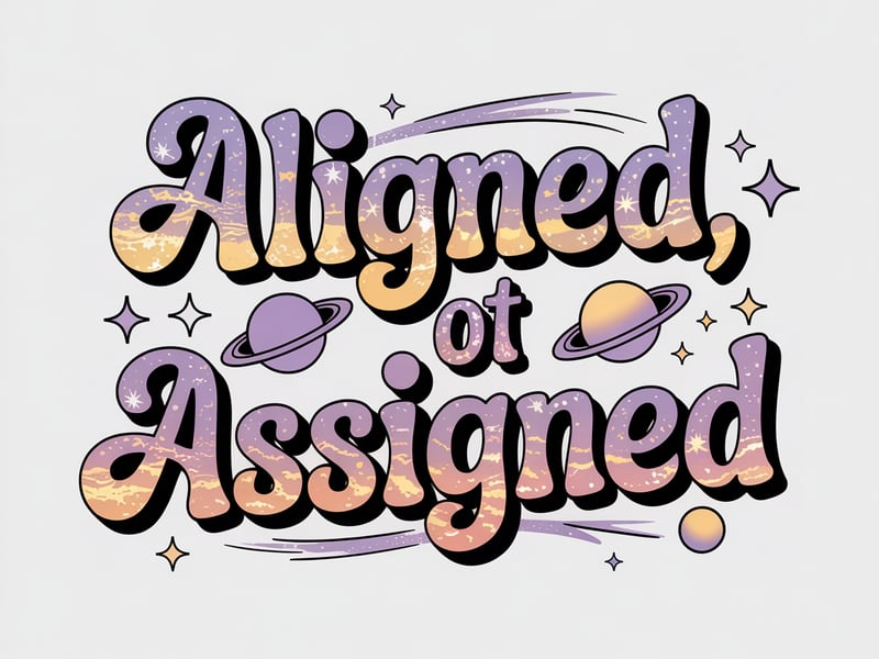 Aligned Not Assigned Graphic Design