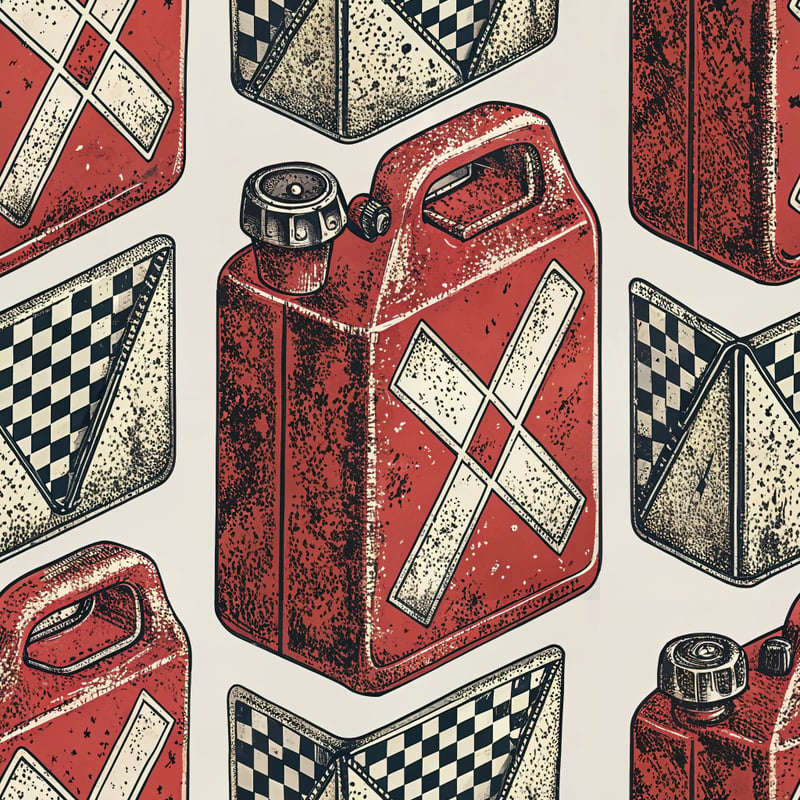 Racing Fuel Container Wrap Design